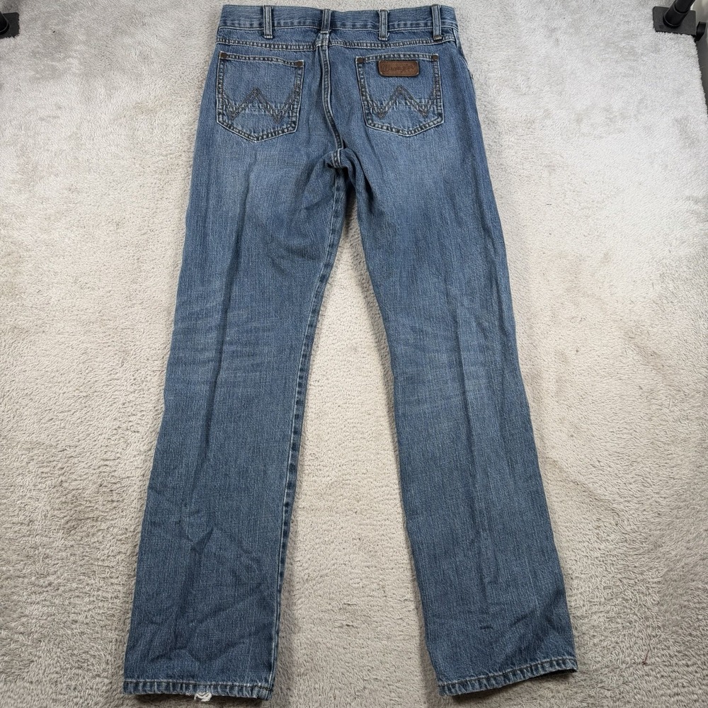 Wrangler Retro Jeans Mens 30x32 Blue Slim Straight Denim Cowboy Western Rodeo - Picture 5 of 8
